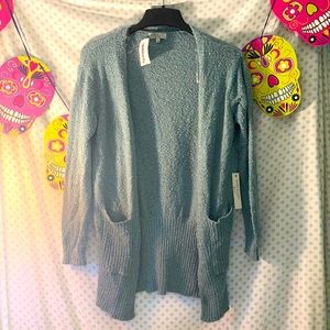 NWT Light/Heather Blue Cardigan Sweater Size Medium